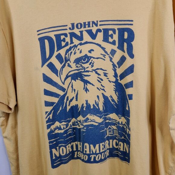 Wrangler x John Denver Mens Classic Fit 1980 North American Tour Tee 2XL - Picture 2 of 6